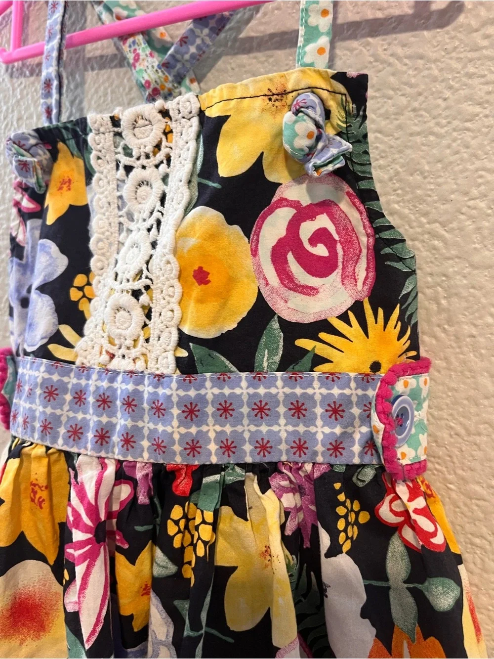 Matilda Jane 100% Cotton Floral Tunic Dress Top Size 4